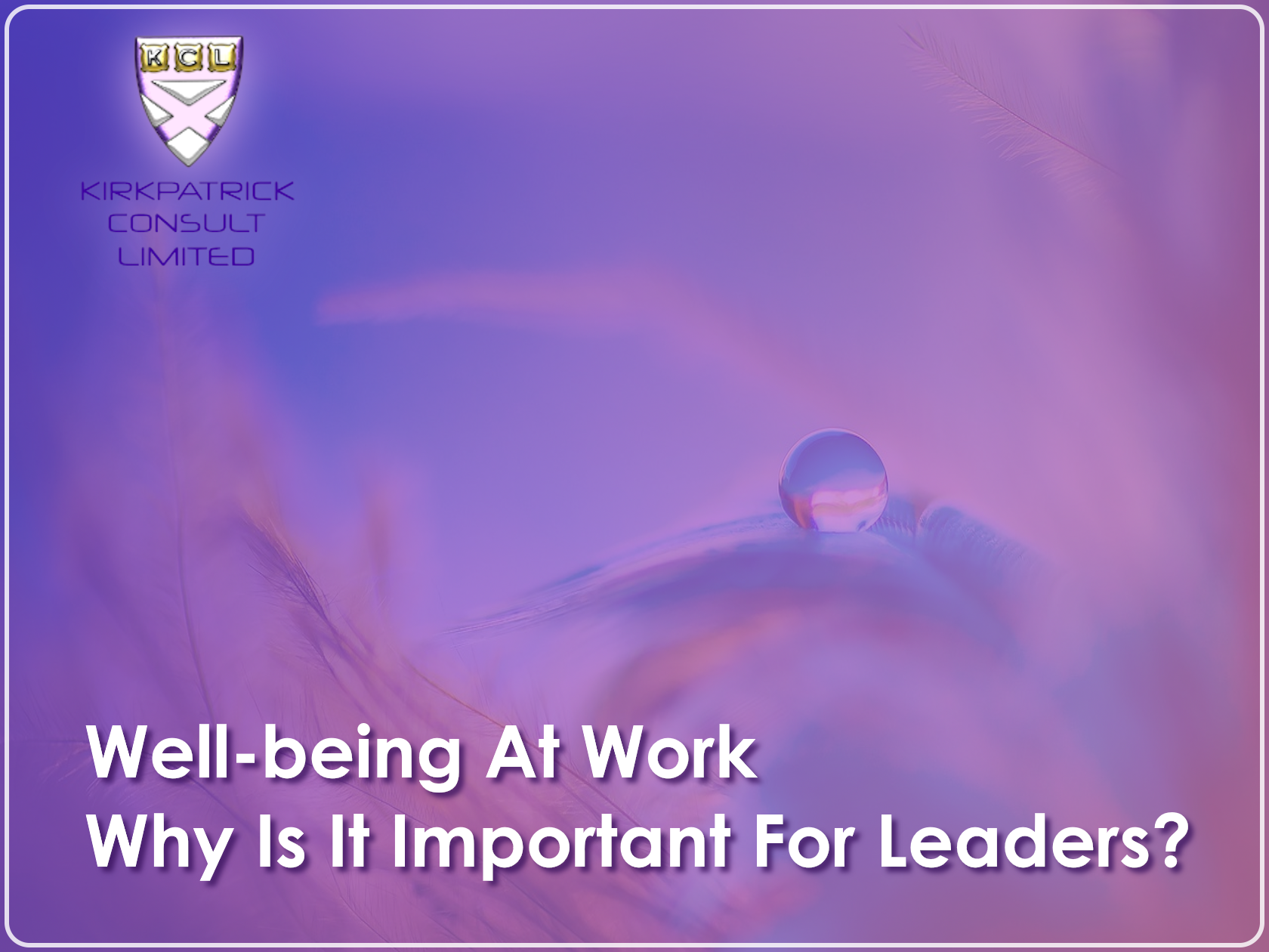 Kirkpatrick Consult Limited - Coaching - Well-being At Work